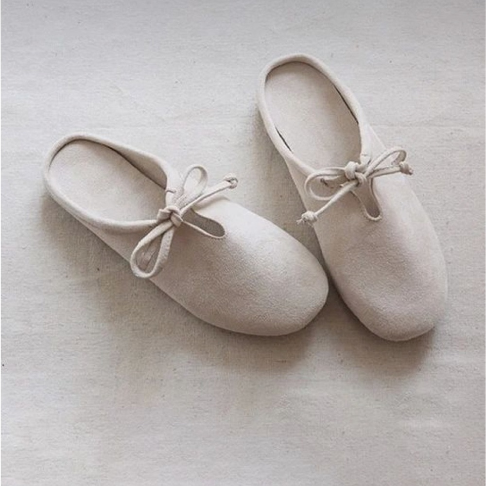 Obiono women retro leather shoes slippers flats
